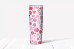 Pink Watercolor Dots Seamless Tumbler sublimation 20 oz Product Image 2
