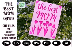 Best MOM Card SVG Mother's Day cut greeting cards any Cricut Product Image 1
