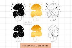 Mushroom SVG, Magic mushroom Svg, Witchy svg, Celestial svg Product Image 2