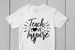 Teach Love Inspire - Teacher SVG EPS DXF PNG Cutting Files Product Image 2