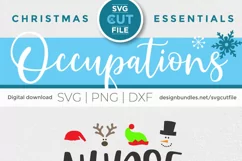 Christmas Nurse svg - Nurse Christmas Crew svg for crafters Product Image 4
