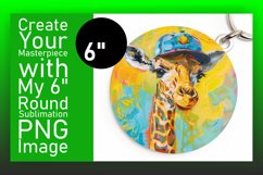 Sublimation Round Design - Spring Giraffe Designs Product Image 1
