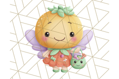 Kawaii Halloween Clipart Cute Kids and Candy Elements Png Product Image 2