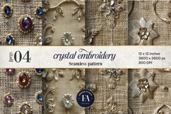Crystal Embroidery Texture | Luxury Beaded Fabric Pattern Product Image 1