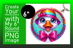 Unique Round Design Coaster PNG , Goose Product Image 1