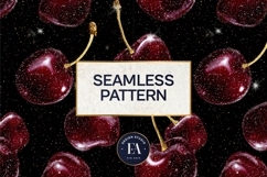 Glitter Coquette Cherry Pattern | Sparkly Glam Texture Paper Product Image 3