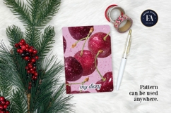 Glitter Coquette Cherry Pattern | Sparkly Glam Texture Paper Product Image 4