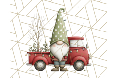 Vintage Truck Christmas Gnomes Clipart PNG, Cute Gnome Png Product Image 2