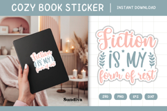 Printable Cozy Book Lover Sticker | My Form Of Rest Product Image 1