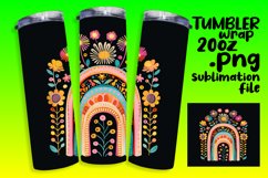 Celestial Mirage: Sublimation Tumbler Art on Black Product Image 1