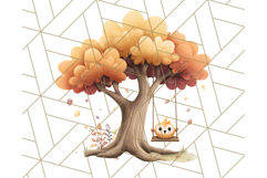 Woodland Forest Scene PNG Clipart, Fall Nature Elements Product Image 2