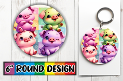 Joyful Coaster Round Design PNG, Cute Animals Product Image 1