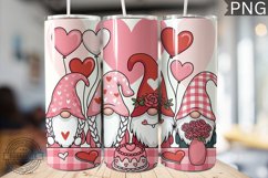 Valentine&#039;s Day Gnome Tumbler Wrap - High Quality 300 Dpi Product Image 1
