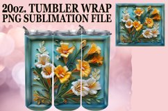 Spring Flower Tumbler Wrap - 3D Sublimation Art Product Image 1
