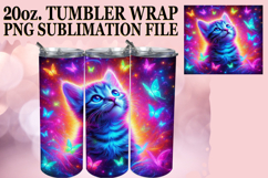 Serene days 20oz tumbler wrap, Cat Product Image 1