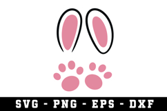 Bunny Ear &amp; Face SVG | SVG Cut files | Cricut Product Image 1