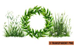 Watercolor Grass Clipart , PNG Product Image 1