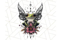 Floral Punk Frogs PNG - Neon Reble Grunge Amphibians Clipart Product Image 2
