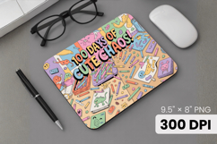 100 days of school Mouse Pad, Teacher PNG Sublimation Design Product Image 1
