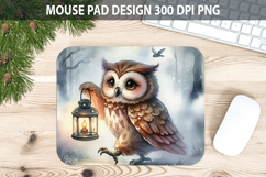Owl Mouse pad Sublimation - Halloween Animal PNG Design Product Image 1