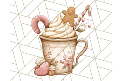 Christmas Sweet Shoppe Clipart PNG, Pastel Bakery Art Product Image 2