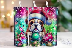 Christmas Dog Tumbler Wrap | Christmas | Sublimation Product Image 1