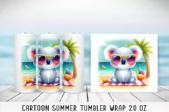 Summer cartoon Tumbler Wrap|PNG, 20 oz. Product Image 5