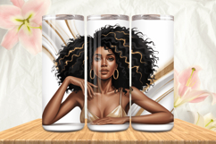Black Girl Magic Black Woman Positive mind 20oz Tumbler wrap Product Image 1