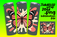 Sublimation Artwork for 20oz Tumblers , Butterfly Product Image 1