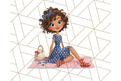 Patriotic Fashion Girl Clipart PNG for 4th of July Product Image 2