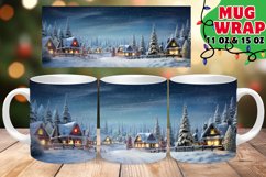 XMAS ICY PEAKS Sublimation 11oz 15oz Product Image 1