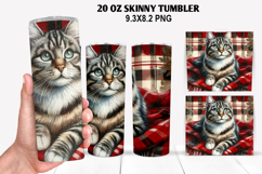Cat Skinny Tumbler 20oz Wrap Design, Animal Tumbler Wrap Product Image 1