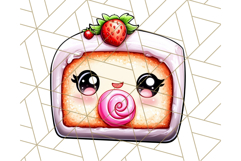 Sweet Treat Face PNG Clipart, Cute Kawaii Dessert Art Png Product Image 2