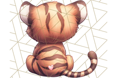 Cute Back View Sitting Animal Clipart PNG From Behind Product Image 2