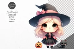 Halloween clipart, Witch clipart, Autumn clipart Product Image 1