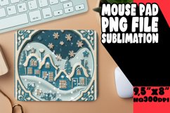 Whimsical Mouse Pad Design Sublimation, 3D Xmas Product Image 1