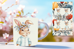RADIANT PNG Mug Wrap Design 15oz , Cute Bunny Product Image 1