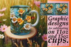Spring Flower Mug Wrap - 3D Sublimation Art Product Image 1