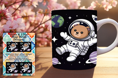 Vivid 15oz Mug Wrap Png Artwork , Cute Bear Product Image 1