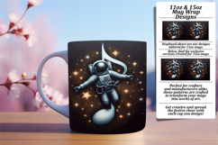 Unique 15oz Mug Wrap Png Design , Astronaut Product Image 1