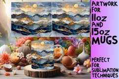 Glittery Spring Blossoms Mug Wrap: Sublimation, 11oz &amp; 15oz Product Image 1