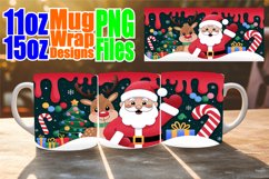Joyful sunsets 11oz 15oz sublimation wrap, Santa Product Image 1
