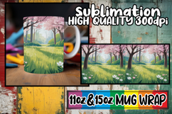 Joyous memories 11oz 15oz sublimation wrap, Spring Product Image 1