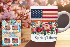 Chic 11oz Mug Wrap Png Artwork , Patriotic Product Image 1