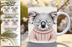 Delightful 15oz Mug Wrap Png Template , Valenines Animals Product Image 1