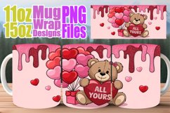 Timeless joy 11oz 15oz sublimation wrap, Love Bear Product Image 1