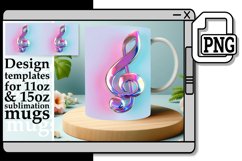 Neon Majesty: Sublimation Designs for 15oz Mug 11oz Product Image 1