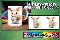 Peaceful Rabbit Mug Sublimation Pattern Product Image 1