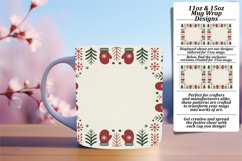 Happy 15oz Mug Wrap Png Template , Christmas Product Image 1