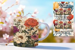 Timeless Floral Pattern Mug Wrap Sublimation 11oz Product Image 1